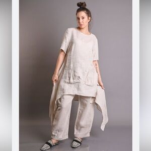 Gaby ga Women's Beige Linen